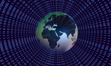 dünya küresi ve ikili kod