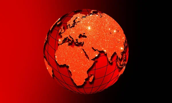 Red Globe White Background — Stock Photo, Image