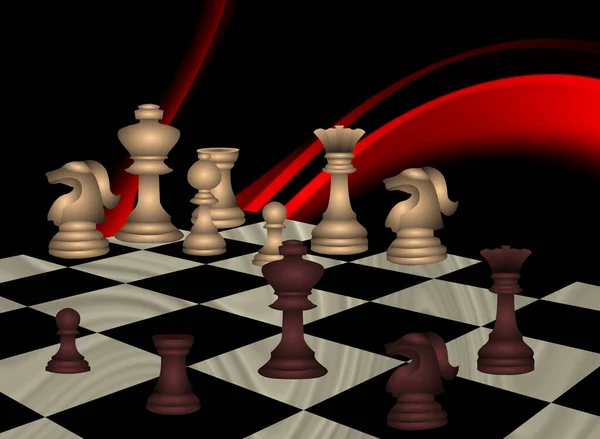 チェス盤の上の駒 — ストック写真