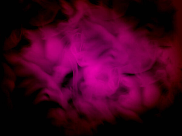Colorful smoke of purple ink, beautiful, mysterious, pink and red