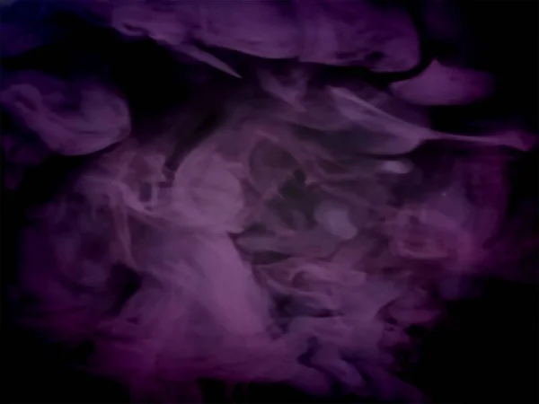 White Smoke Black Background Abstract Texture Purple Fog — ストック写真