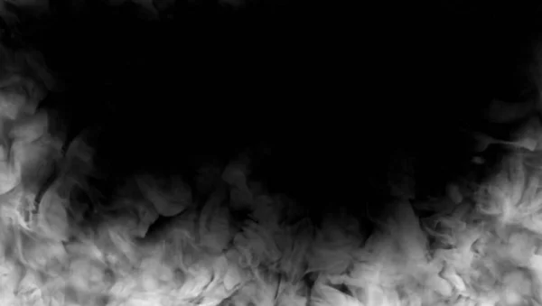 Black White Texture Dense Fog Isolated Dark Background — Stock Photo, Image