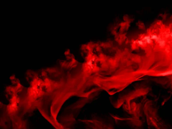 Czerwony Dym Czarnym Tle — Zdjęcie stockowe