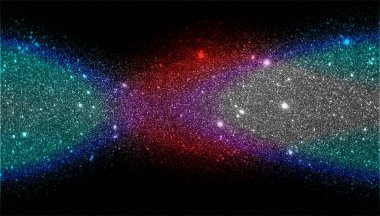 Bokeh ışıkları ile parlayan soyut mavi arkaplan