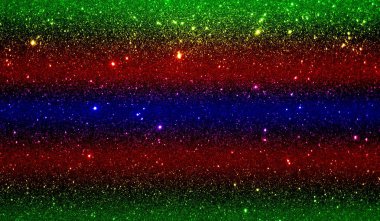 Bokeh efektli şenlikli bir arka plan. Modern tasarım tarzında renkli çizimler. Reklamınız için dijital efektler