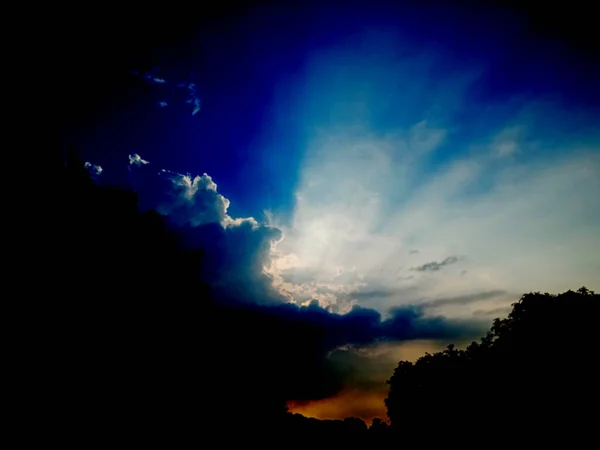 Beau Ciel Avec Nuages Nature — Photo