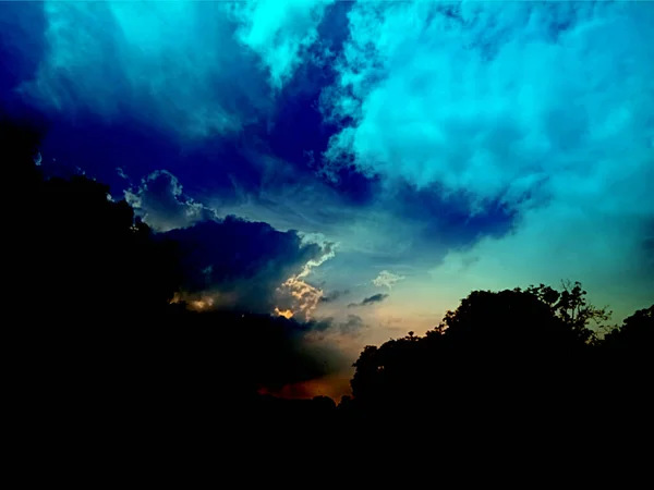 Beau Ciel Avec Des Nuages — Photo