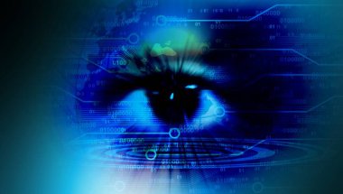 siber güvenlik kavramı, soyut arkaplan, dijital kod, modern teknoloji