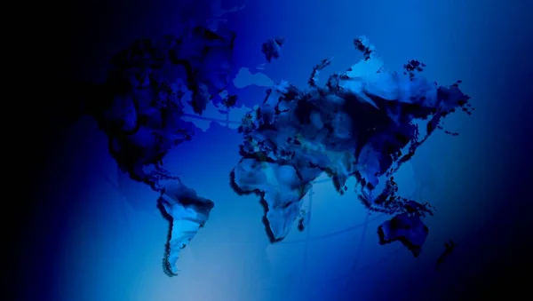 Dünya Haritası Kıtalar Resimlendirme — Stok fotoğraf