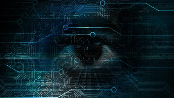 Dijital çipli soyut teknoloji arka planı. yüksek teknoloji devre geleceği ve bilim konsepti.