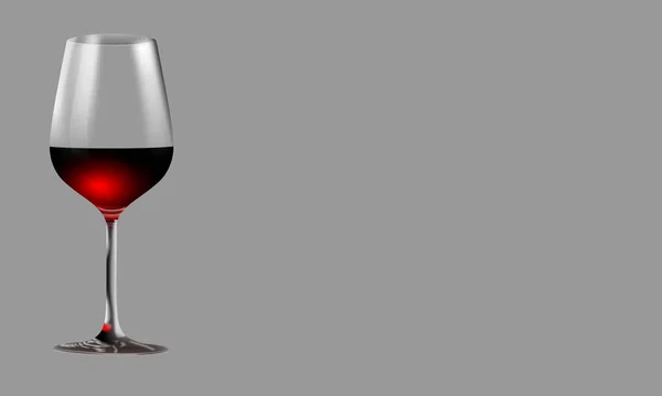 Glass Red Wine White Background — Stock Photo, Image