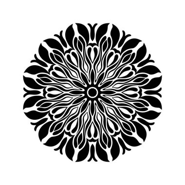 mandala. Yuvarlak süs. vektör illüstrasyonu