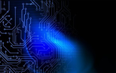 Devre kartı ile soyut bir arkaplan. teknoloji kavramı.