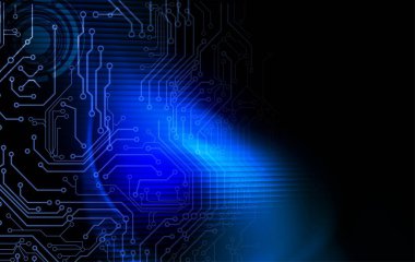 Devre kartı ile soyut bir arkaplan. teknoloji kavramı.