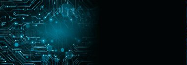 Mavi ve beyaz noktalı soyut teknoloji arka planı