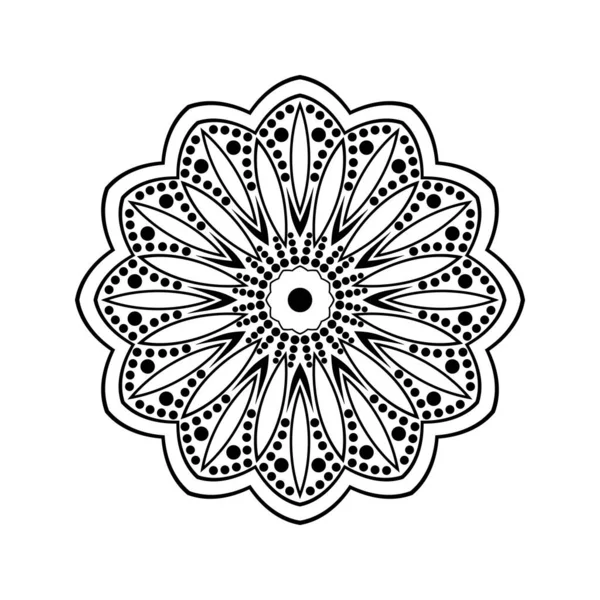Patrón Mandala Ornamento Redondo Ilustración Vectorial —  Fotos de Stock