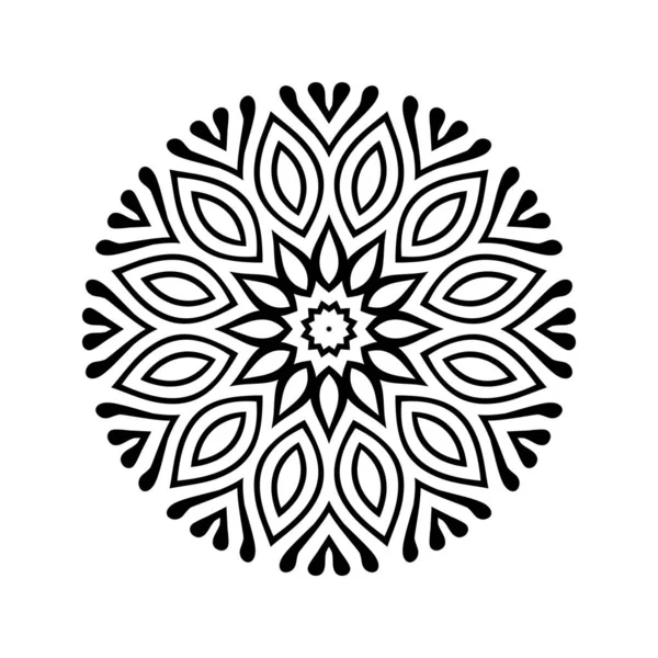 Mandala Vecteur Ornement Noir Blanc — Photo