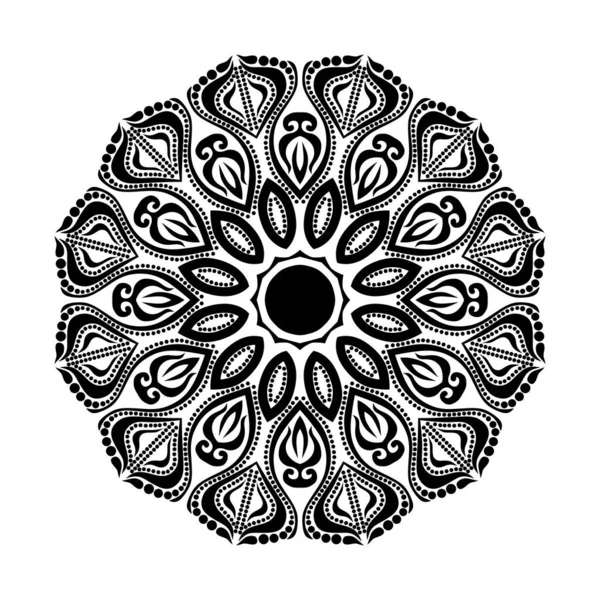 Modèle Mandala Ornement Rond Illustration Vectorielle Dessinée Main — Photo