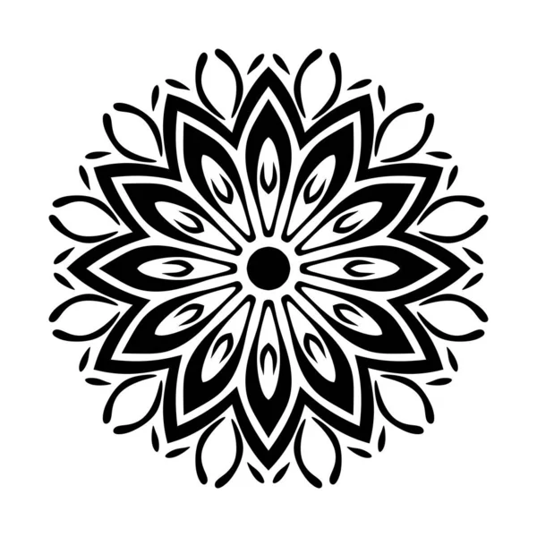 Preto Branco Mandala Design Ilustração Vetorial Eps10 Gráfico — Fotografia de Stock