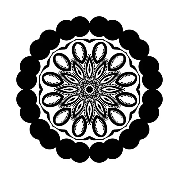 Mandala Patroon Rond Ornament Vectorillustratie — Stockfoto