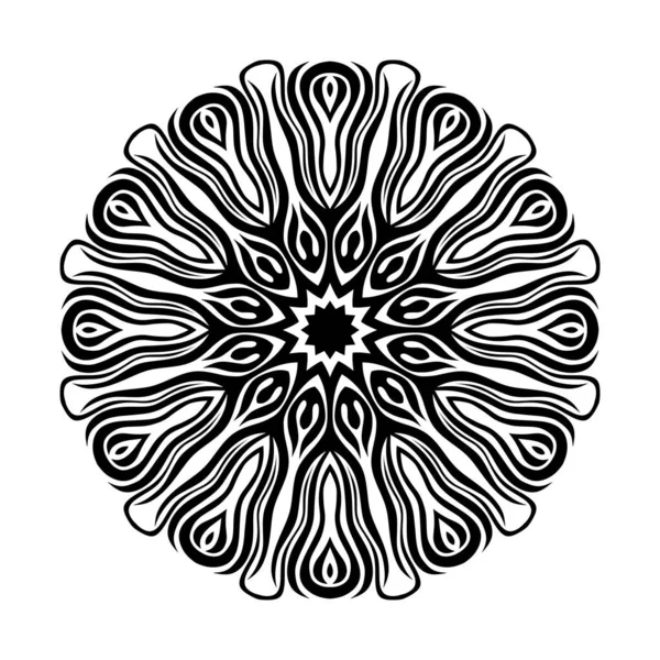 Mandala Rund Prydnad Vektor Illustration — Stockfoto