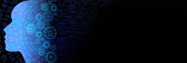 İnsan beyniyle soyut arkaplan