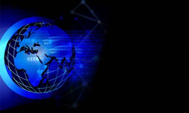 Mavi ve koyu noktalı soyut arkaplan.