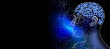 Yapay zeka kavramına sahip insan beyni