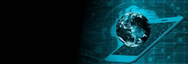 küresel ağ bağlantı kavramı. 3D render