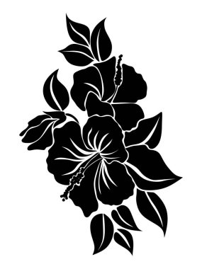 Çiçek ve botanik arkaplanının vektör çizimi