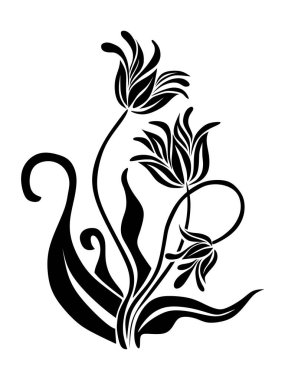 Güzel bir çiçek deseninin vektör çizimi