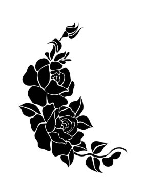 Çiçek ve botanik arkaplanının vektör çizimi