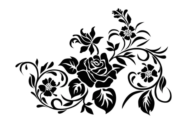 Vektorová Ilustrace Květinové Ozdoby — Stock fotografie