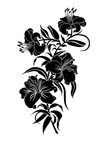 Ilustracja Wektorowa Tła Kwiatowego Botanicznego — Zdjęcie stockowe