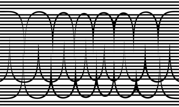 Abstrakcyjny Geometryczny Wzór Czerni Bieli Ilustracja Wektora — Zdjęcie stockowe