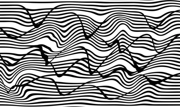 Abstract Golvend Lijnen Patroon Vector Illustratie — Stockfoto