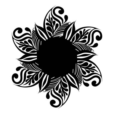 Çiçek arkaplanının mandala vektör çizimi