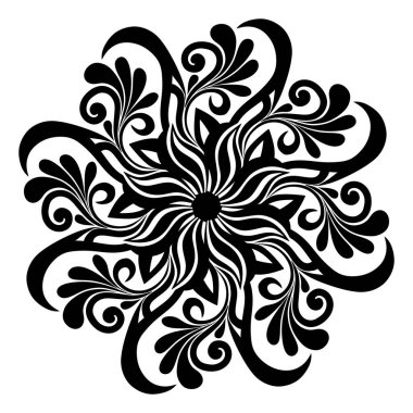 Mandala soyut çiçek süsü. vektör illüstrasyonu