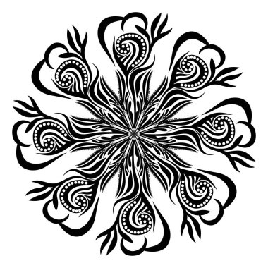 Mandala 'nın vektör çizimi. mehndi tarzı.