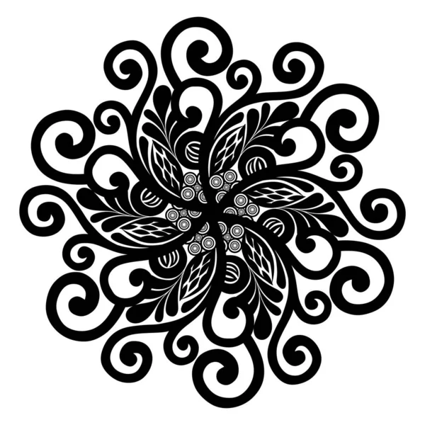Mandala Abstrakcyjny Wektor Ilustracja Elementów Kwiatowych — Zdjęcie stockowe