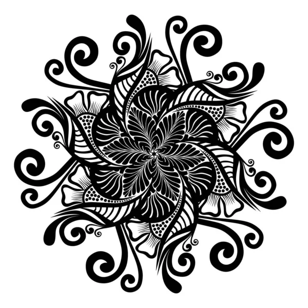 Mandala Vetor Ilustração Ornamento Floral Decorativo — Fotografia de Stock