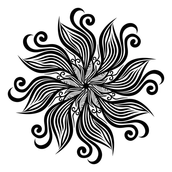 Black White Mandala Design Element — 스톡 사진