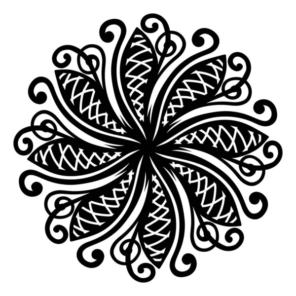 Мандала Векторна Ілюстрація Декоративного Квіткового Орнаменту — стокове фото
