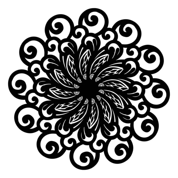 Mandala Kulatý Ornamentální Vzor Ručně Kreslená Ilustrace — Stock fotografie