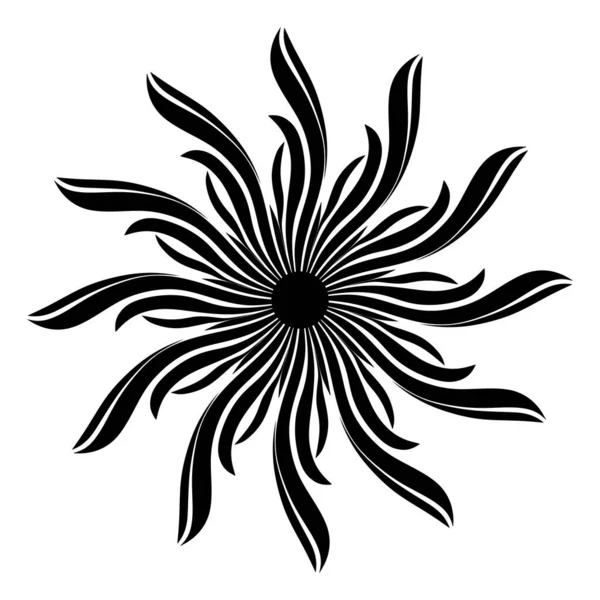 Mandala Ilustração Vetorial Uma Bela Flor — Fotografia de Stock