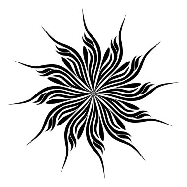 mandala soyut çiçek deseni, vektör illüstrasyonu