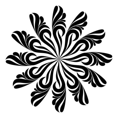 Mandala soyut çiçek deseni, vektör illüstrasyonu