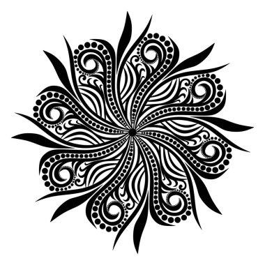 Soyut vektör mandala. el çizimi resimleme.