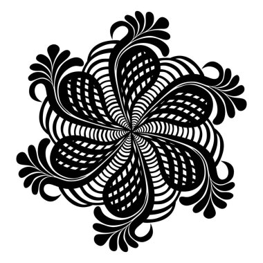 Bir çiçek deseninin mandala vektör çizimi