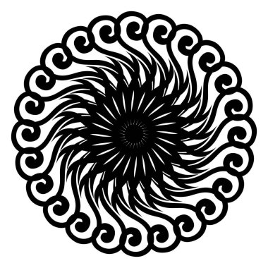 Mandala deseni. Yuvarlak. vektör illüstrasyonu.